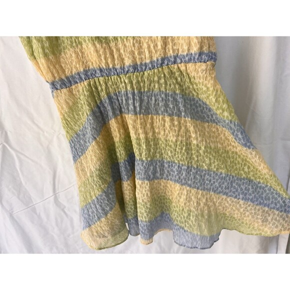 VTG Beatrice Smocked Ombre Striped Cami Top Women’s Size XS Pastel Summer Flow - Picture 2 of 5